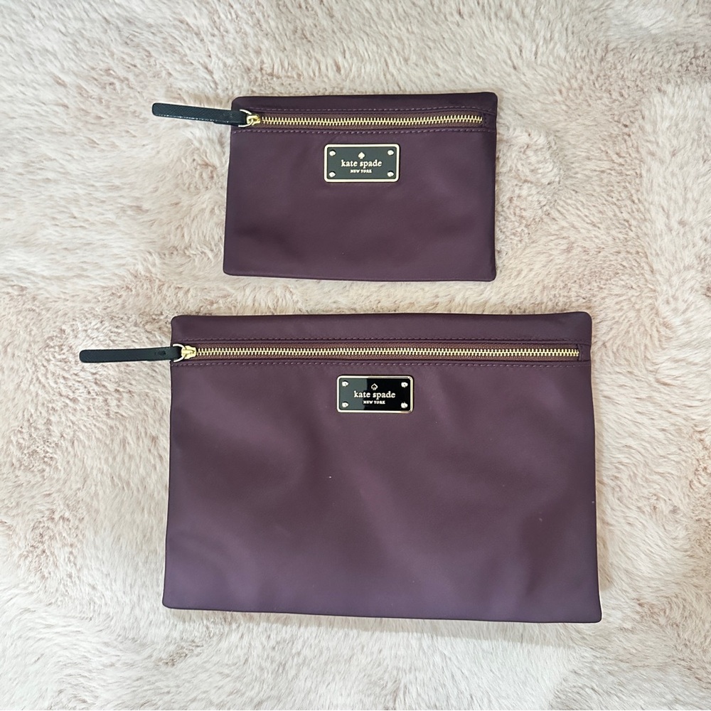 Kate Spade Purple Pouch Set